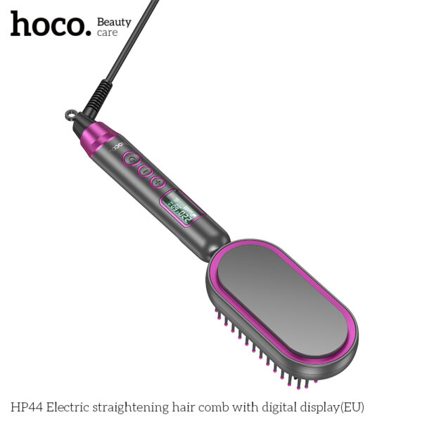 Hoco HP44 Electric straightening hair comb with digital display(EU) - Image 3