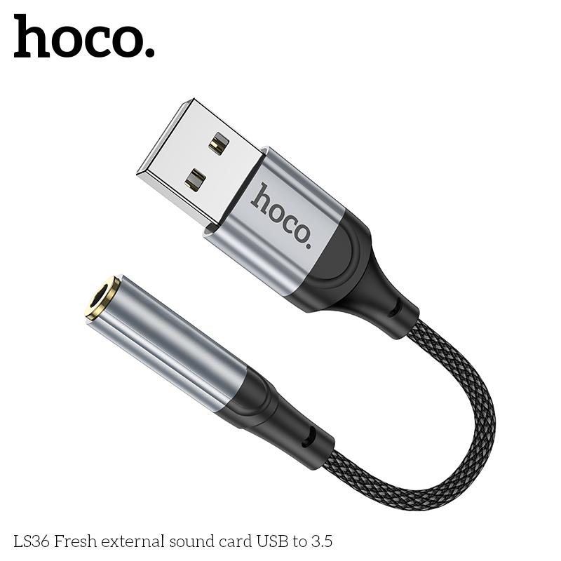 Hoco LS36 Fresh external sound card USB to 3.5 - Image 3