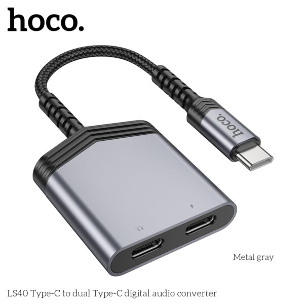 Hoco LS40 Type-C to dual Type-C digital audio converter