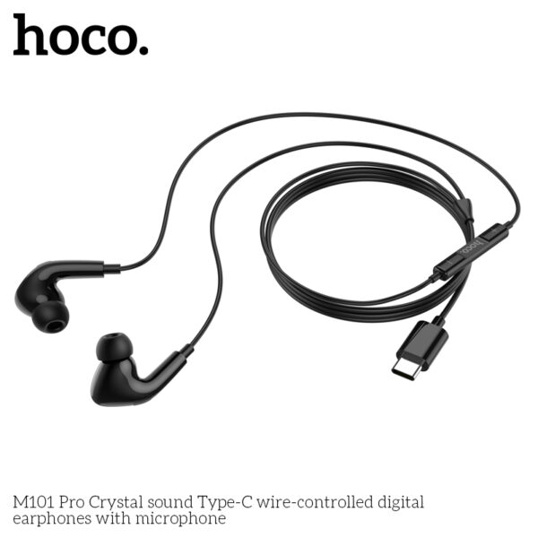 Hoco M101 Pro Type-C wire-controlled digital earphones with microphone