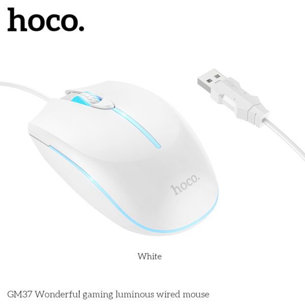 Hoco GM37 Wonderful gaming luminous wired mouse