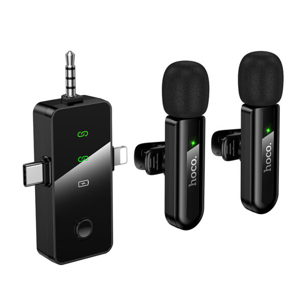 Hoco L20C Fair dual-mic wireless microphone(iP/Type-C/3.5)