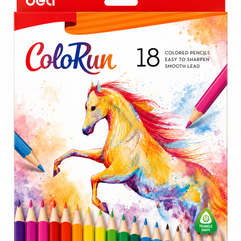 Deli ColoRun ფერადი ფანქრები – 18 ფერი